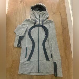 lululemon athletica Gray Utility Jacket with Black Accents